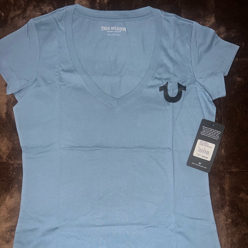 True Religion T-Shirt, Soft Blue, Comfortable & Soft